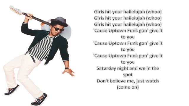 Mark Ronson ft. Bruno Mars - Uptown Funk (Lyrics Video) смотреть онлайн