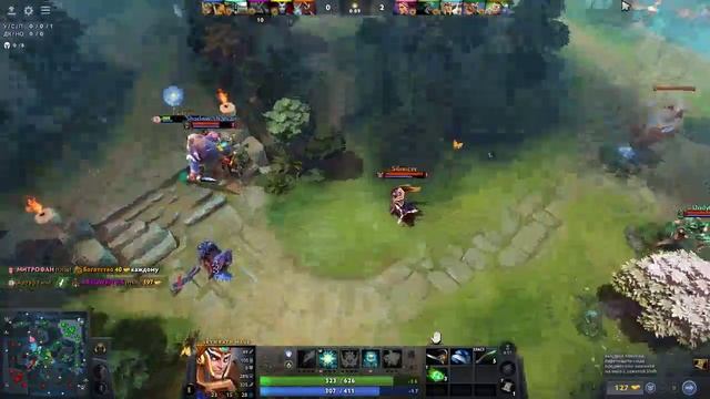 Dota 2: Жёсткая борьба на линии!