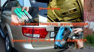 Первый осмотр SsangYong  перед покупкой.
Золотой Kyron 200 xdi, Акпп 5 , Кожа, ESP.