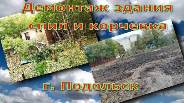 Демонтаж здания, спил деревьев, корчевка пней