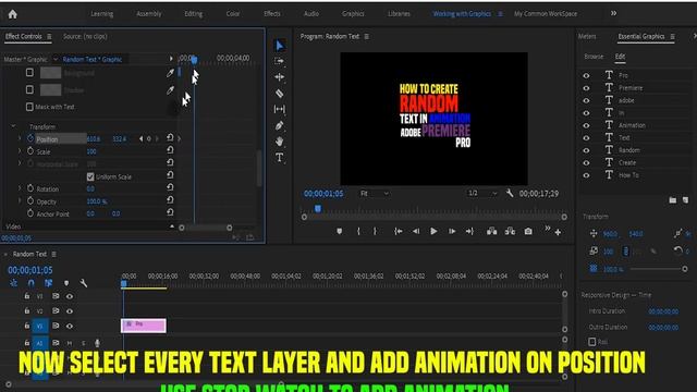 how to create random text animation in premiere pro смотреть онлайн