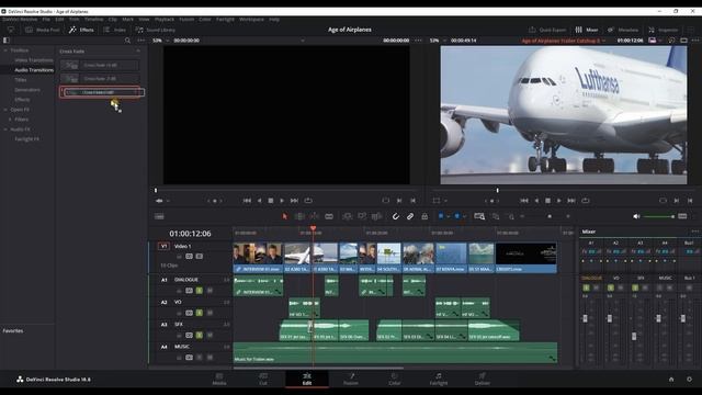 DaVinci Resolve 18 //// Урок 2 /// EDIT // Часть 5 / Микширование звуковых эффектов
