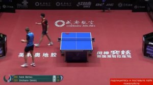 Маттиас Фальк против Дмитрия Овчарова Кубка мира ITTF среди мужчин 2019