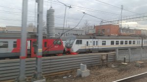 Поездка на электричке ЭД4М Железнодорожный - Москва Курский вокзал