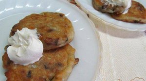 Оладьи с грибами и сыром
