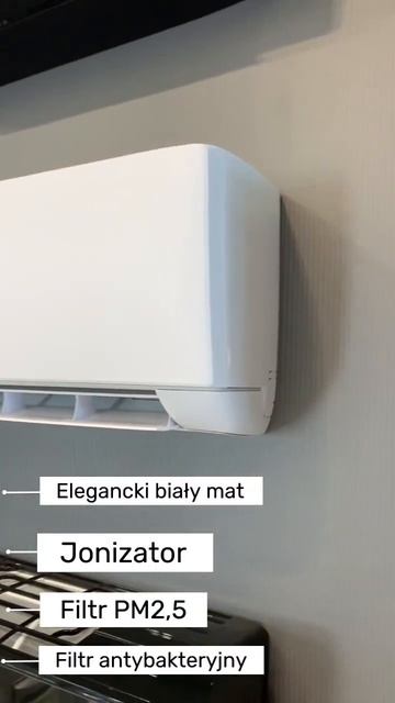 AUX J-SMART w białym macie 🤍 elegancka propozycja dla eleganckiego wnętrza 🤩 #klimatyzacja #aux