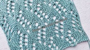 Интересный ажурный узор для вязания джемпера, топа, палантина