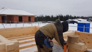 Технология строительства домов из бруса Уровень Рулетка