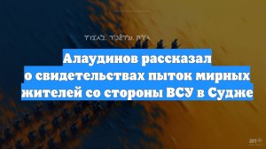 Алаудинов рассказал о свидетельствах пыток мирных жителей со стороны ВСУ в Судже