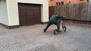Супер маневренный мотосамокат получился!🤓👍🛴