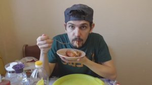 ОБЖОР МУКБАНГ БОРЩ С КУРИЦЕЙ, РЕДЬКА ЗЕЛЕНАЯ С МОРКОВЬЮ И КУРИНЫМ БЕДРОМ