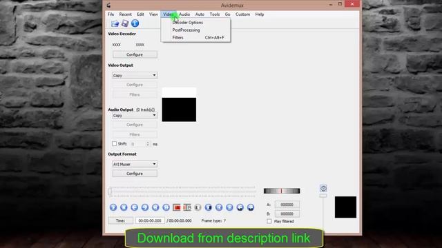Avidemux 2.6.18 смотреть онлайн