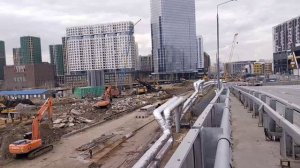 Раскрытие котлована будущей станции ЗИЛ Бирюлёвской линии