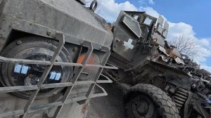 Бойцы ремонтных батальонов показали трофеи, подбитые в зоне спецоперации