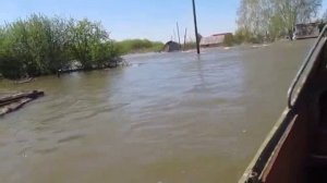 Ишим паводок 2017. Место прорыва дамбы.