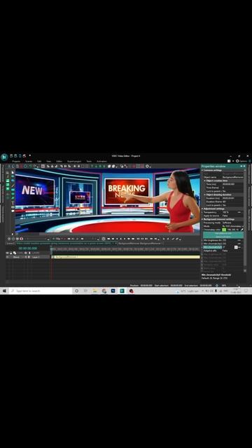 Create Fake News Studio Tutorial In VSDC Free Video Editor In Hindi/Urdu