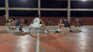 Stretching before Game (Team Pegasus)