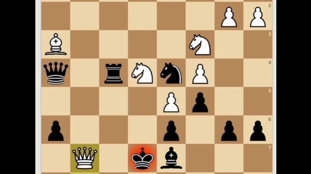 Шахматная задача. Выигрышная позиция. Чёрные начинают и выигрывают
