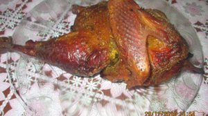 Жареная курица в духовке