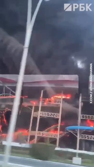Пожар в аквапарке 28.03.2025г.