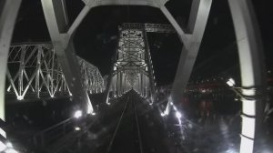 Ночная поездка в электровозе РЖД из Красноярска - вид из кабины машиниста | Железная дорога