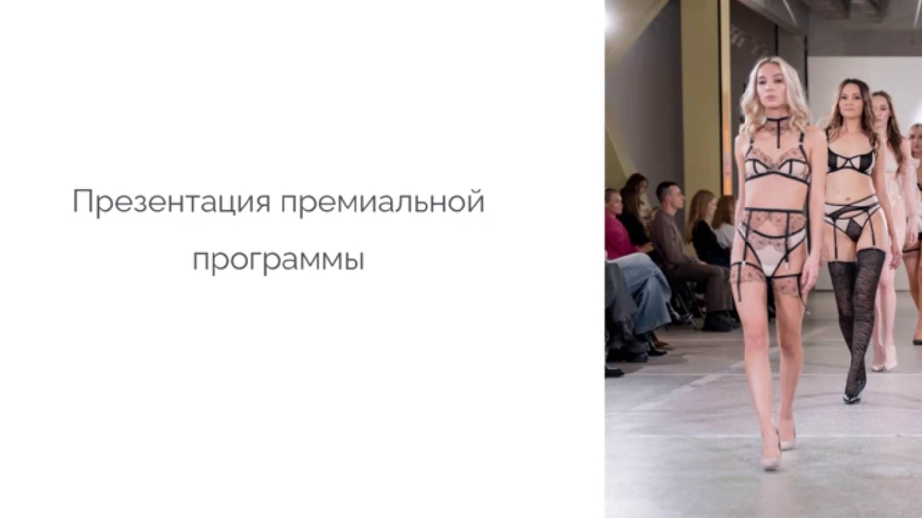 Презентация "Премиальной программы" обучения по конструированию и моделированию нижнего белья