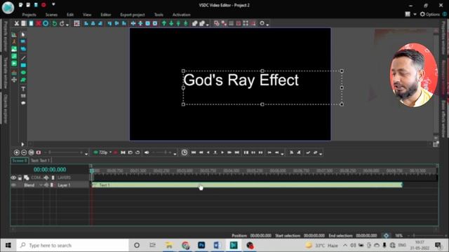 God's Ray Effect In VSDC Free Video Editor Without Pro Version