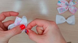 Бантики из репсовой ленты 2.5 см. Милейшие бантики со слониками