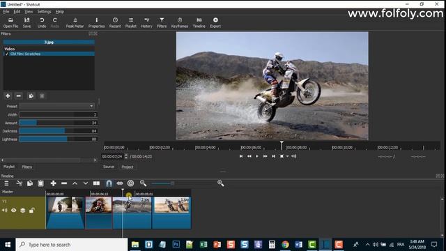 شرح استخدام المؤثرات Filters في برنامج المونتاج Shotcut Video Editor