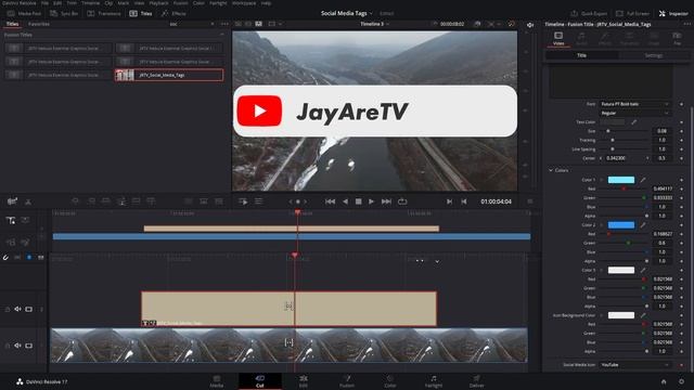 Social Media Titles for DaVinci Resolve