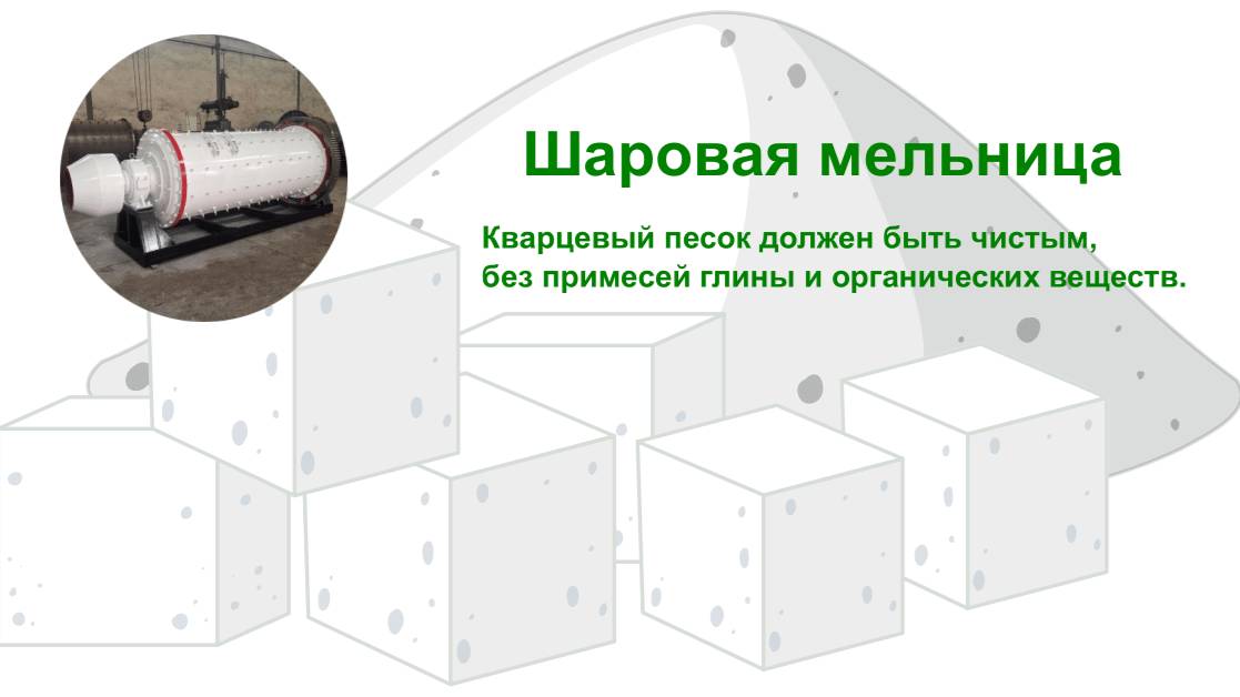 Шаровая мельница
Оборудование для автоклавного газобетона