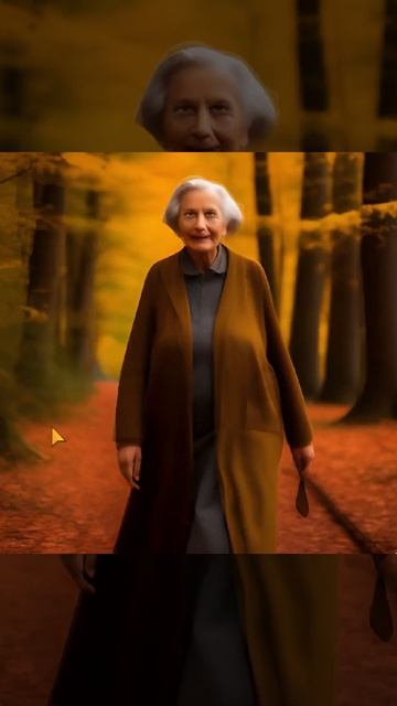 бабушка гуляет по лесу