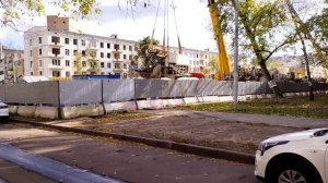 Разгрузка ТПМК Натали на площадке Народное Ополчение Рублево-Архангельской линии 08.10.2022