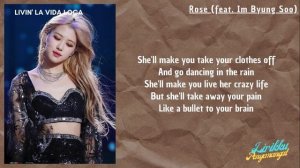 Rose feat (Im Byung Soo) -  Livin' La Vida Loca | EASY LYRICS | LIRIK LAGU