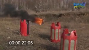 Реальные испытания взрывобезопасных газовых баллонов