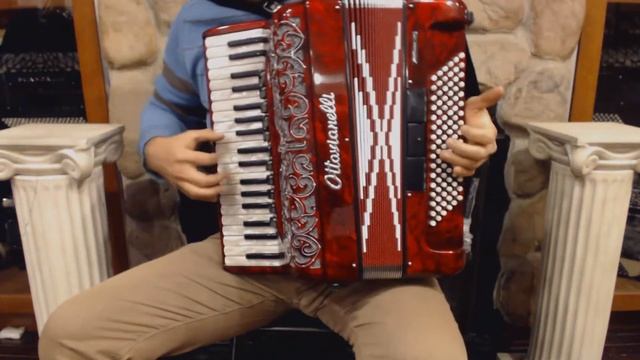 5822 - Red Butterfly Ottavianelli Junior IV Piano Accordion LMMM 37 96 $3499