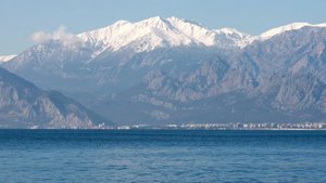 Расслабляющая музыка+движение волн с видом на горы /Relaxing music+wave movement with mountain views