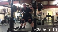 Andrew Hause 625lbs x10 raw squat without wraps @20y/o and 241lbs bodyweight