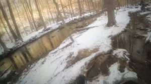 South Mountain White in the snow and water on a Salsa Mukluk Fat Bike
