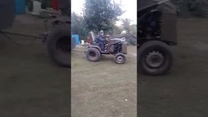 самодельный мини трактор с Куном первый испытание