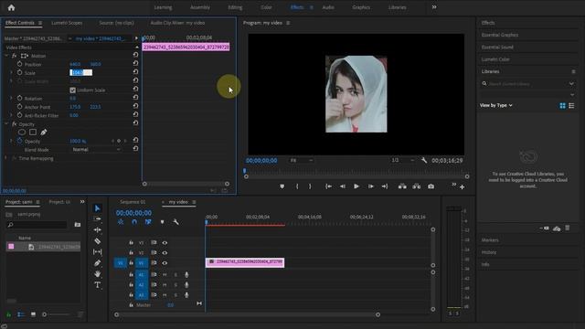 Adobe premiere Class No 03 || How to scale video and image in premiere pro SMG Tutorial смотреть онлайн
