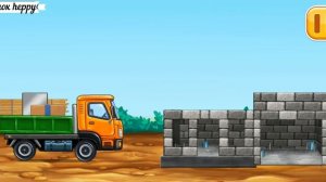 Мультик детская стройка дома, спецтехника для детей