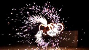 Огненное шоу - сердца с огнем, трилистники, вертушка. 8800 руб.