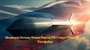 "Новейшие ракеты РФ: Лучшее лекарство от русофобии? Дмитрий Медведев раскрывает карты"