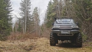 Уаз Росомах- первые теплые дни весны. Начало распутицы.
