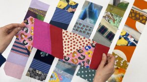 Веселая подушка  сшитая из лоскутков: идеально для новичков! 🧵❤️