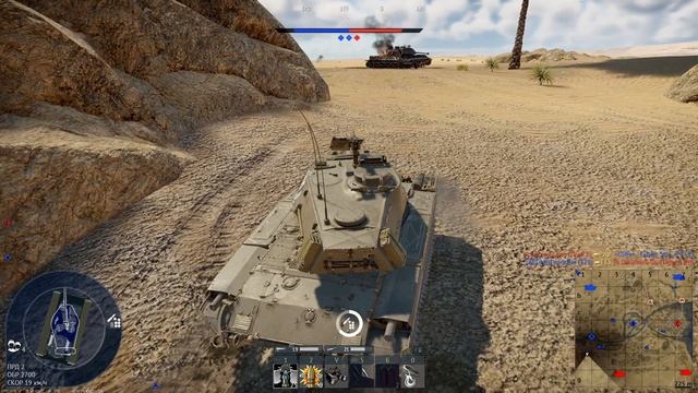 War Thunder. Реалистичные бои, техника США , БР 6.3, карта Тунис.