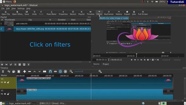 How To Add Logo Or Watermark | Shotcut Video Editor Tutorial #19