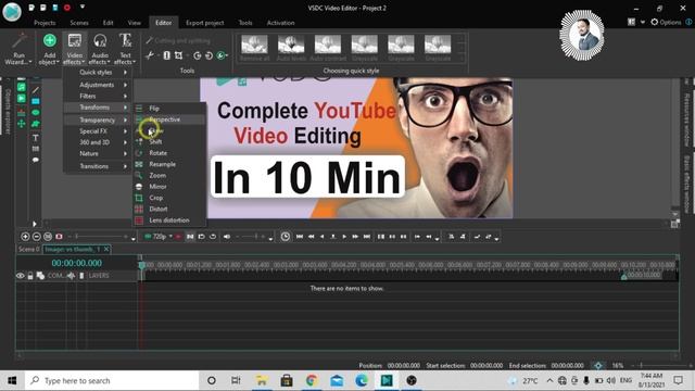 Video Effects Tutorial In VSDC Free Video Editor Hindi/Urdu