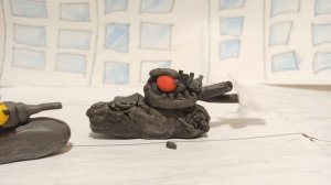 танки из пластилина мультик-т35 VS ratte